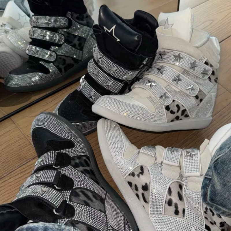 Ethnic Modern Fashion - Sneakers con zeppa nascosta e tomaia