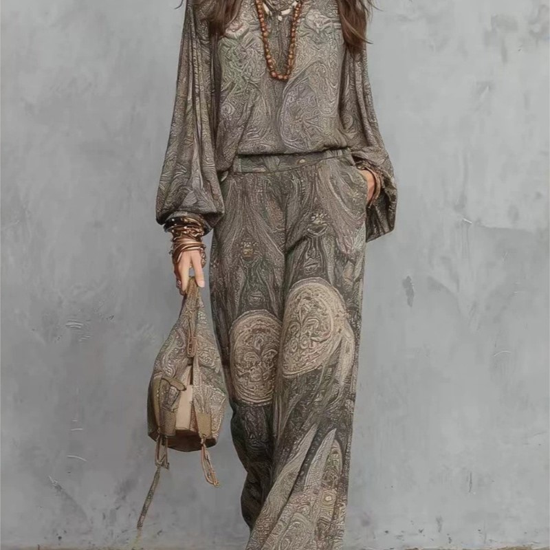 Ethnic Fashion Design - Completo due pezzi da donna con