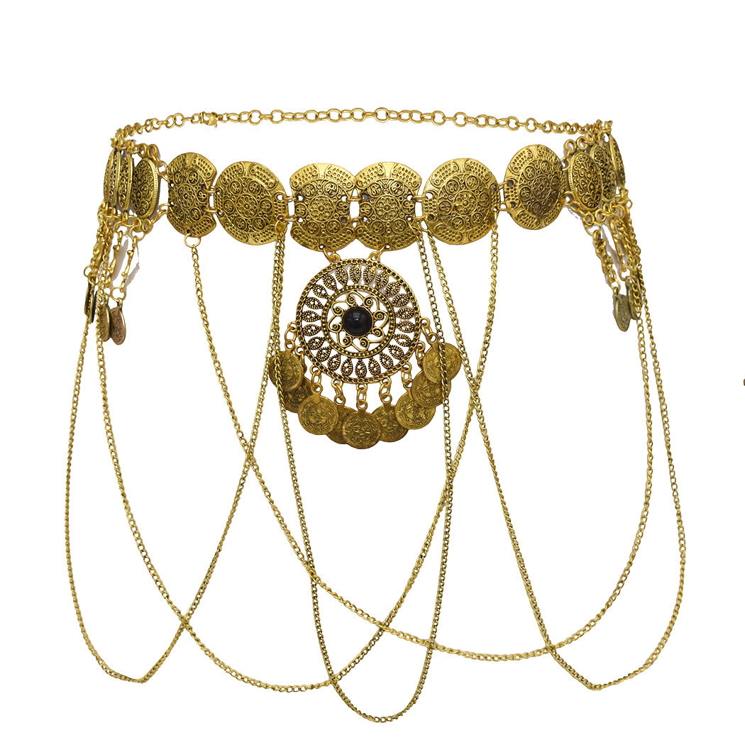 Ethnic Modern Fashion - Vintage bohemien etnico cavo circolare moneta