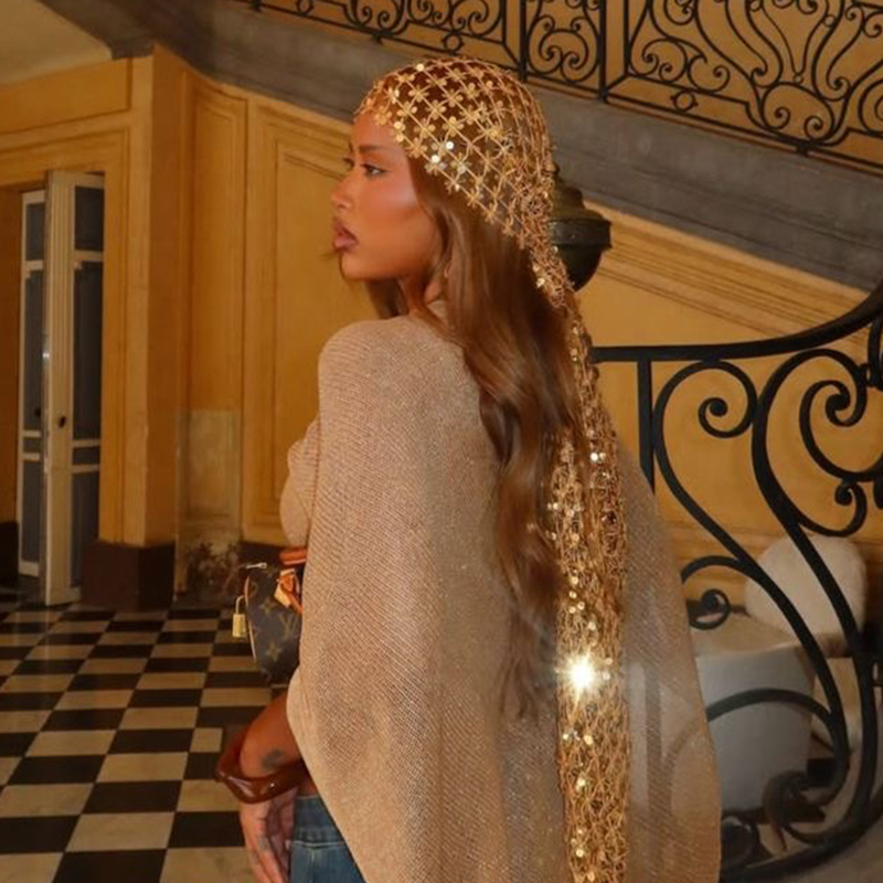 Foulard Boho con Paillettes e  - Ethnic Fashion Design recensione e prezzo