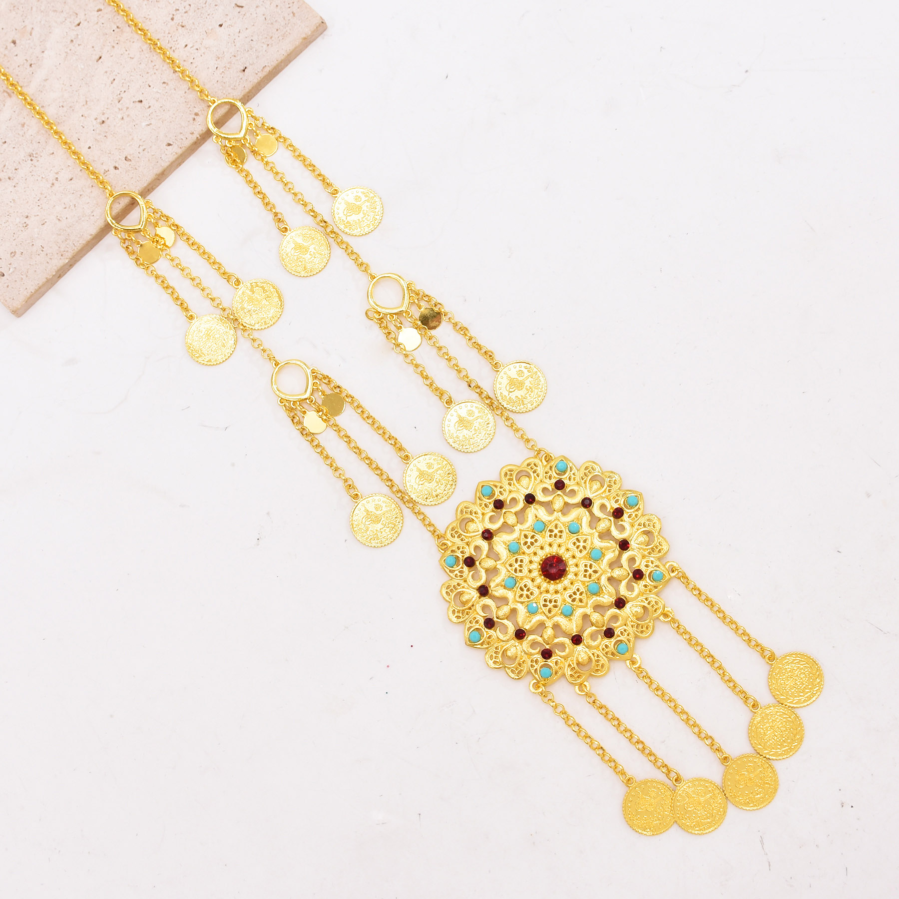 Collana con nappa moneta placc - Ethnic Fashion Co In recensione e prezzo